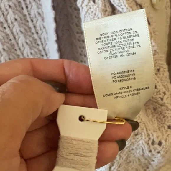 Aritzia Wilfred Free Reverence Cardigan Vin Gris (like a light lavendar color). - Picture 9 of 14